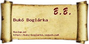Bukó Boglárka névjegykártya